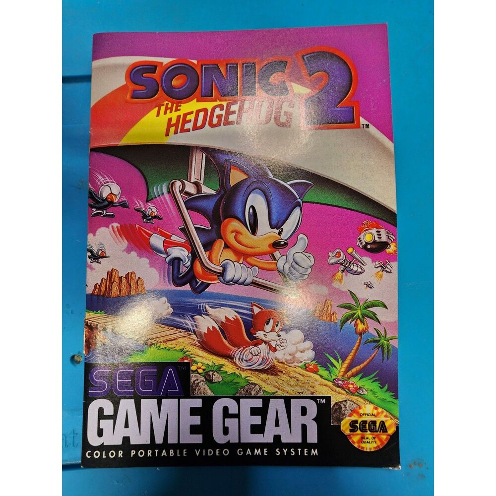 Sonic the Hedgehog 2 for Sega Game Gear - MANUAL!